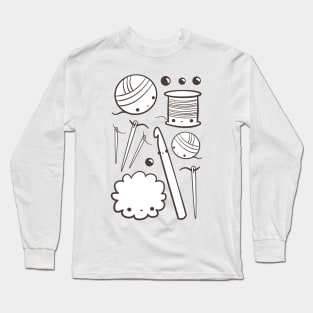 crochet cute - kawaii craft supplies Long Sleeve T-Shirt